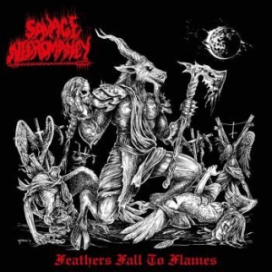 Savage Necromancy - Feathers Fall To Flames (Blood Red) i gruppen VINYL / Hårdrock hos Bengans Skivbutik AB (4141963)