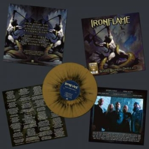 Ironflame - Where Madness Dwells (Gold/Black Sp i gruppen VINYL / Hårdrock/ Heavy metal hos Bengans Skivbutik AB (4206863)