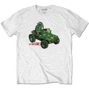 Gorillaz - Gorillaz Unisex T-Shirt: Green Jeep i gruppen CDON - Exporterade Artiklar_Manuellt / T-shirts_CDON_Exporterade hos Bengans Skivbutik AB (4219666r)