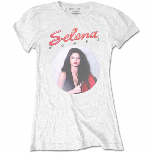 Selena Gomez - 80's Glam (Medium) Ladies White T-Shirt i gruppen ÖVRIGT / Merchandise hos Bengans Skivbutik AB (4304067)
