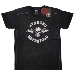 Avenged Sevenfold - Logo Snow Wash Uni Bl    i gruppen MERCH / T-Shirt / Rockoff_Nya April24 hos Bengans Skivbutik AB (5526471r)