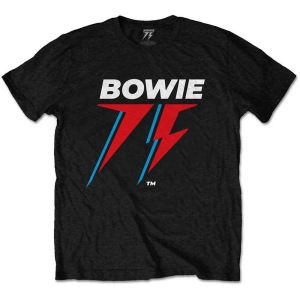 David Bowie - 75Th Logo Uni Bl    i gruppen MERCH / T-Shirt / Rockoff_Nya April24 hos Bengans Skivbutik AB (5530221r)