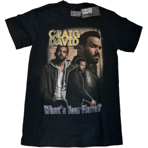 Craig David - What's Your Flava Homage Uni Bl    i gruppen MERCH / T-Shirt / Rockoff_Nya April24 hos Bengans Skivbutik AB (5531077r)