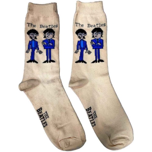 The Beatles - Cartoon Standing Lady Cream Socks:  i gruppen MERCHANDISE / Merch / Pop-Rock hos Bengans Skivbutik AB (5536224)