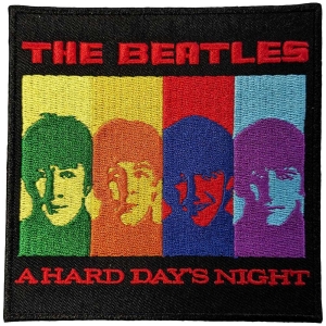 The Beatles - A Hard Day's Night Faces Woven Patch i gruppen MERCHANDISE / Merch / Pop-Rock hos Bengans Skivbutik AB (5538472)