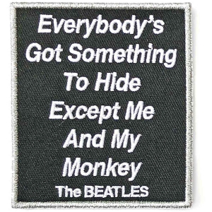 The Beatles - Me And My Monkey Woven Patch i gruppen MERCHANDISE / Merch / Pop-Rock hos Bengans Skivbutik AB (5538495)