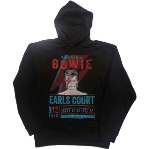 David Bowie - Earls Court '73 Uni Bl Eco Hood:  S i gruppen MERCHANDISE / Hoodies / Pop-Rock hos Bengans Skivbutik AB (5541394r)