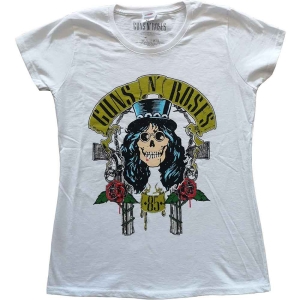 Guns N Roses - Slash 85 Lady Wht  1Xs i gruppen MERCHANDISE / T-shirt / Nyheter / Hårdrock hos Bengans Skivbutik AB (5542280r)