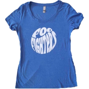 Foo Fighters - 70S Logo Lady Blue  i gruppen MERCHANDISE / T-shirt / Nyheter / Pop-Rock hos Bengans Skivbutik AB (5543954r)