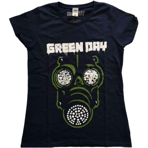 Green Day - Green Mask Lady Navy i gruppen MERCHANDISE / T-shirt / Nyheter / Punk hos Bengans Skivbutik AB (5547143r)