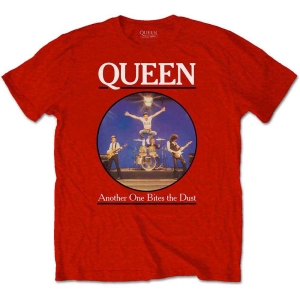 Queen - Another One Bites.. Boys T-Shirt Red i gruppen MERCHANDISE / Merch / Nyheter / Pop-Rock hos Bengans Skivbutik AB (5548809r)