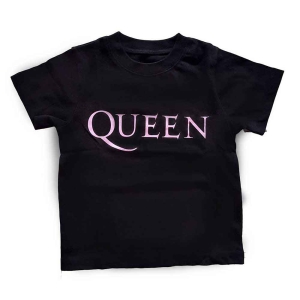 Queen - Pink Logo Toddler T-Shirt Bl i gruppen MERCHANDISE / Merch / Nyheter / Pop-Rock hos Bengans Skivbutik AB (5548810r)